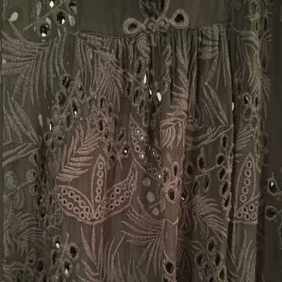 Johnny Was Black V-Neck Maxi Sundress - Picture 4 of 7